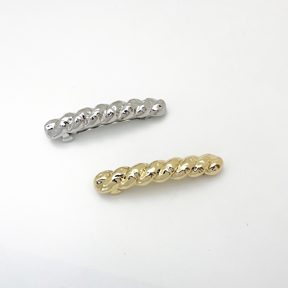 Two Hair Clips For $39✨Twisted Hammered Bar Barrettes*Hair Accessories*LW